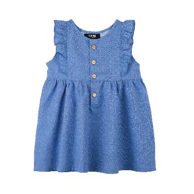 Denim-mit-Punkte-mit-Rueschen