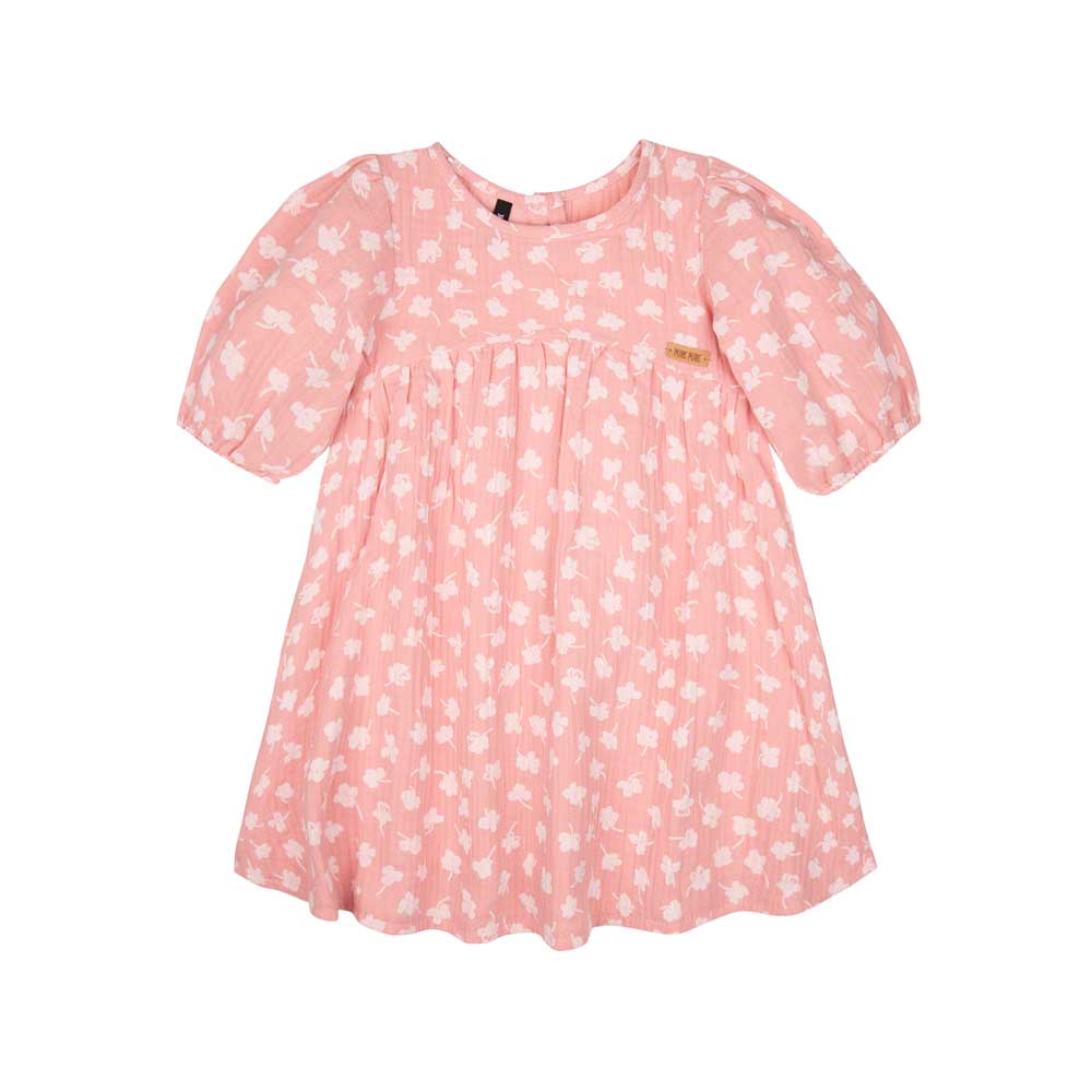 feiner-Musselin,-luftig-leichtes-Kleid,-Langarm