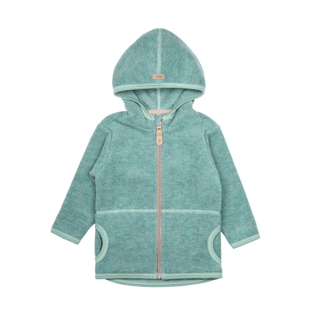 Fleece-Wolle-BW-mit-Zipper-&~-Kapuze