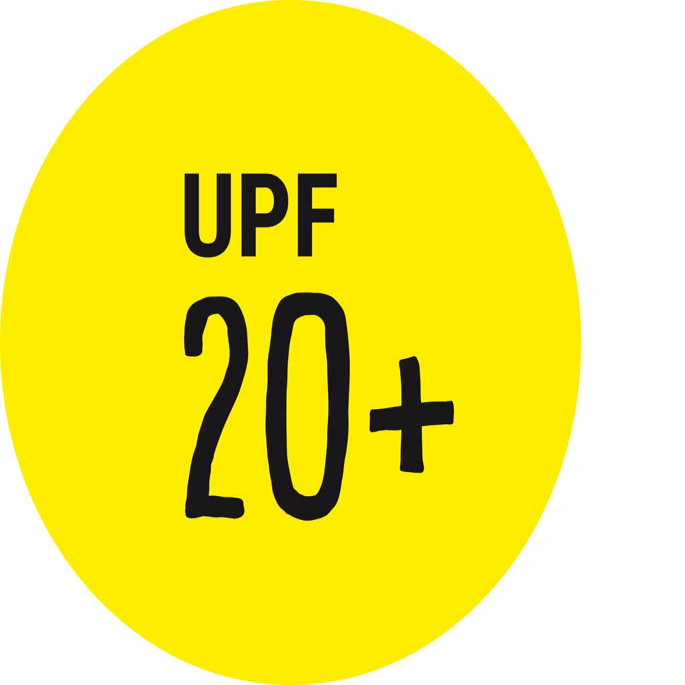 UPF 20+ UV-Schutz nach DIN EN 13758-1